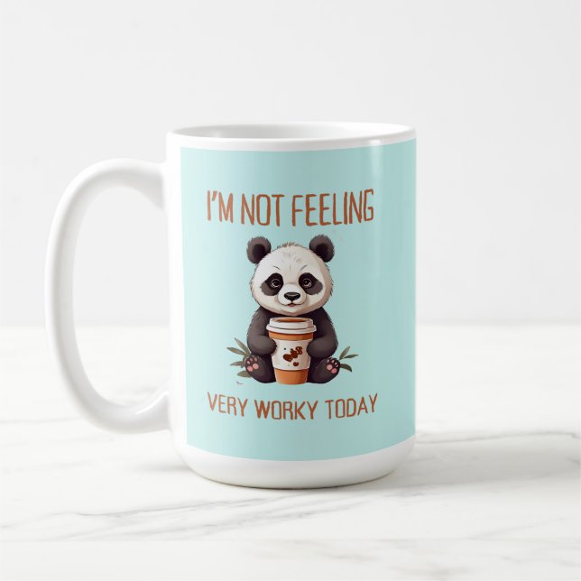 Jag Hate Mornings Panda Mugg Funny (Vänster)