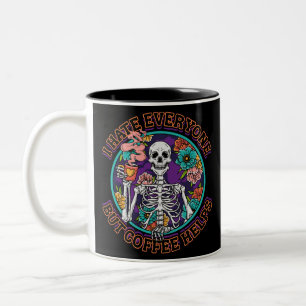 Jag Hatrar Alla Kaffe Hjälper Kaffeälskare Gåvor Två-Tonad Mugg
