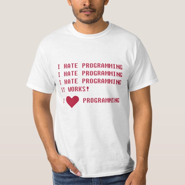 JAG HATTAR PROGRAMPLANERING T SHIRT (Framsida)