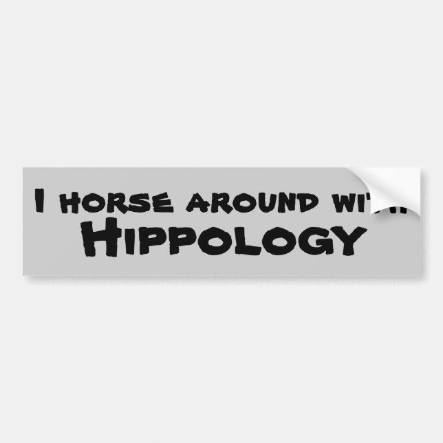 Jag häver runt med hippologi bildekal (Framsidan)