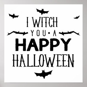 Jag häxar dig i happy halloween poster