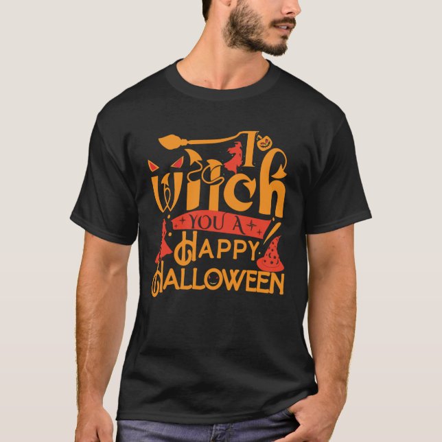 Jag häxar dig i happy halloween t shirt (Framsida)