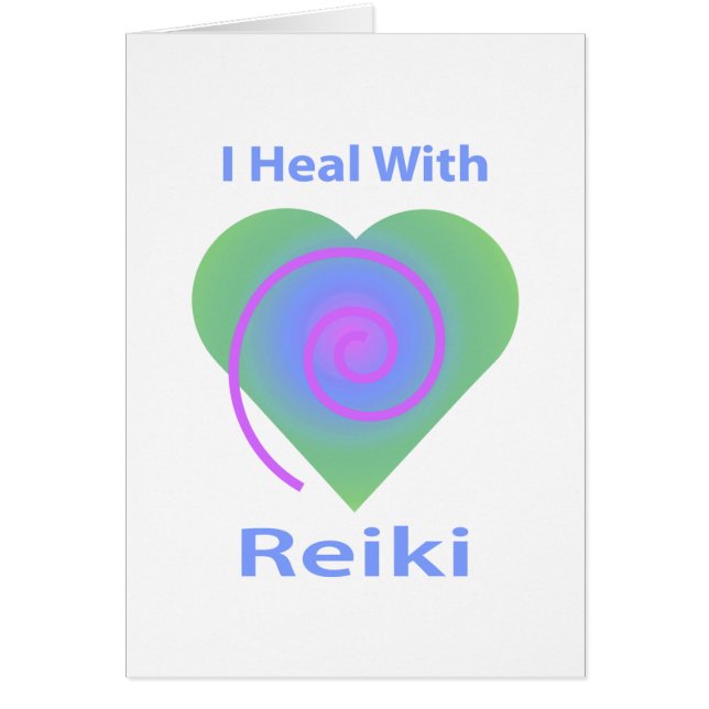 Jag Heal med Reiki Hälsningskort (Framsidan)