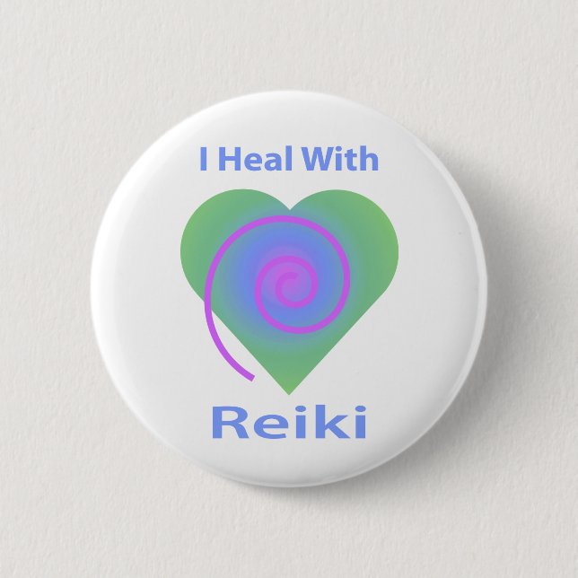Jag Heal med Reiki Knapp (Framsida)