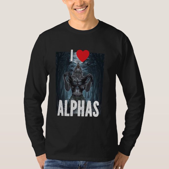 Jag Heart Alphas Funny Cringe Alpha Werevargs Varg T Shirt (Framsida)