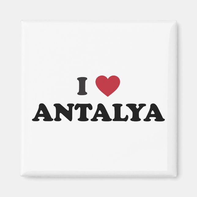 Jag Heart Antalya Turkiet Magnet (Framsidan)