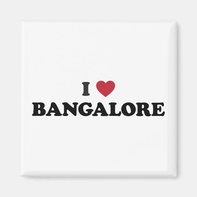 Jag Heart Bangalore India Magnet (Framsidan)