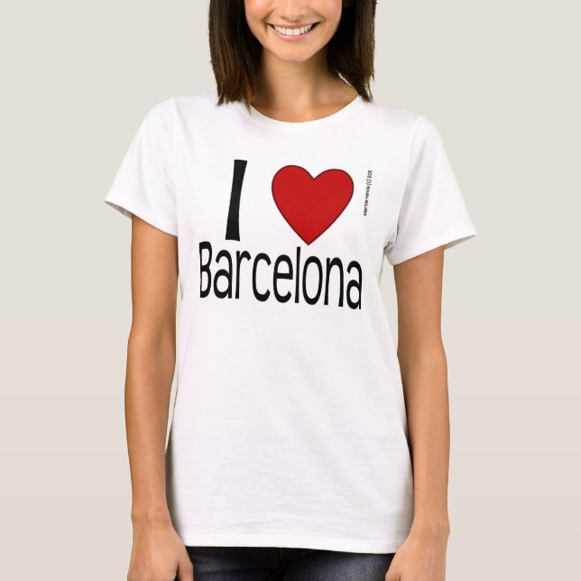 Jag Heart Barcelona Shirt Tee (Framsida)