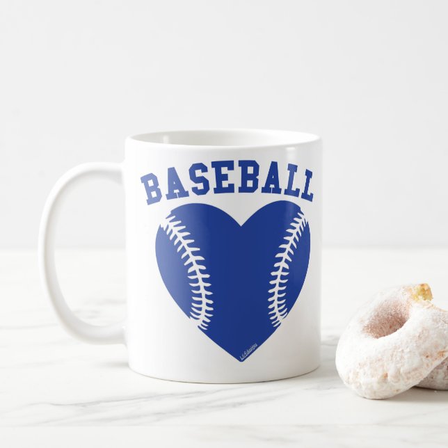 JAG HEART BASEBALL KAFFEMUGG (Med munk)