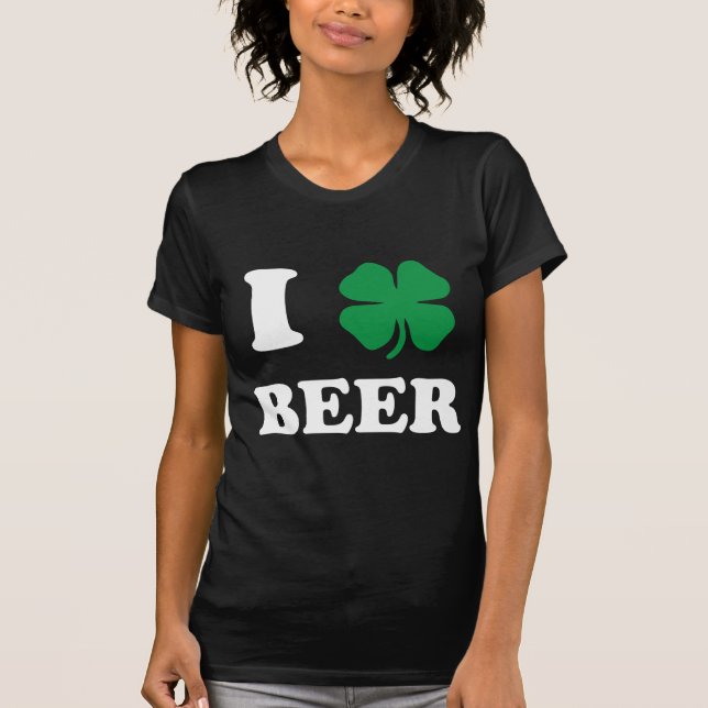 Jag Heart Beer Black T-shirt (Framsida)