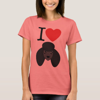 Jag Heart Black Pudel T-Shirt