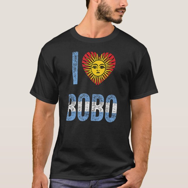 Jag Heart Bobo Qué Mira Bobo Costume För manar kvi T Shirt (Framsida)