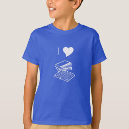 Jag Heart Bokar Barns Kort som släppts T-Shirt