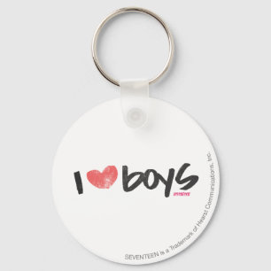 Jag Heart Boys Rosa Nyckelring