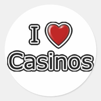 Jag Heart Casinos Runt Klistermärke