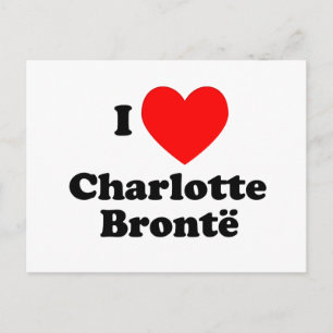 Jag Heart Charlotte Bronte Vykort