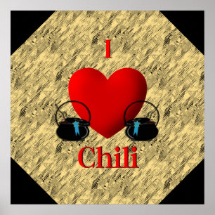 Jag Heart Chili Poster