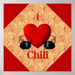 Jag Heart Chili Poster