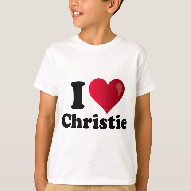 Jag Heart Chris Christie T Shirt (Framsida)