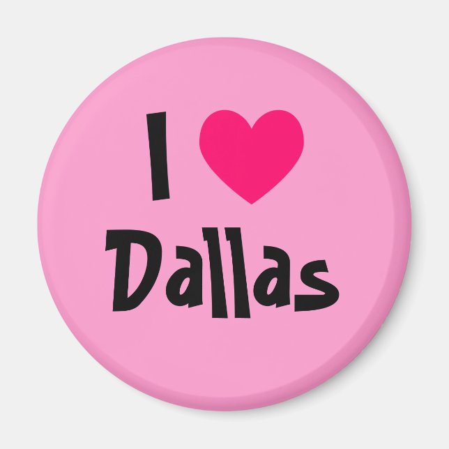 Jag Heart Dallas Magnet (Framsidan)