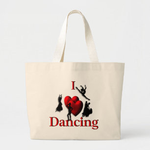 Jag Heart Dancing Jumbo Tygkasse