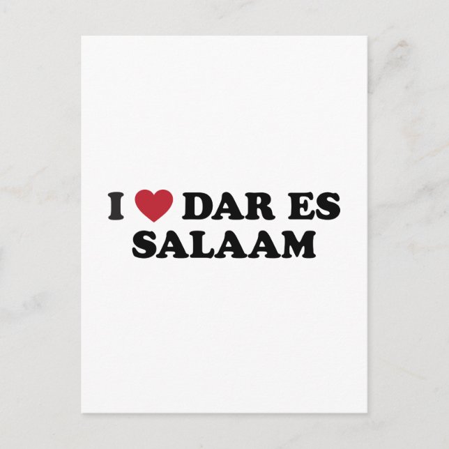 Jag Heart Dar es Salaam Tanzania Vykort (Framsida)