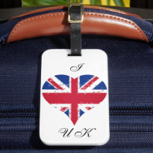 Jag Heart England British Union Jack Flagga