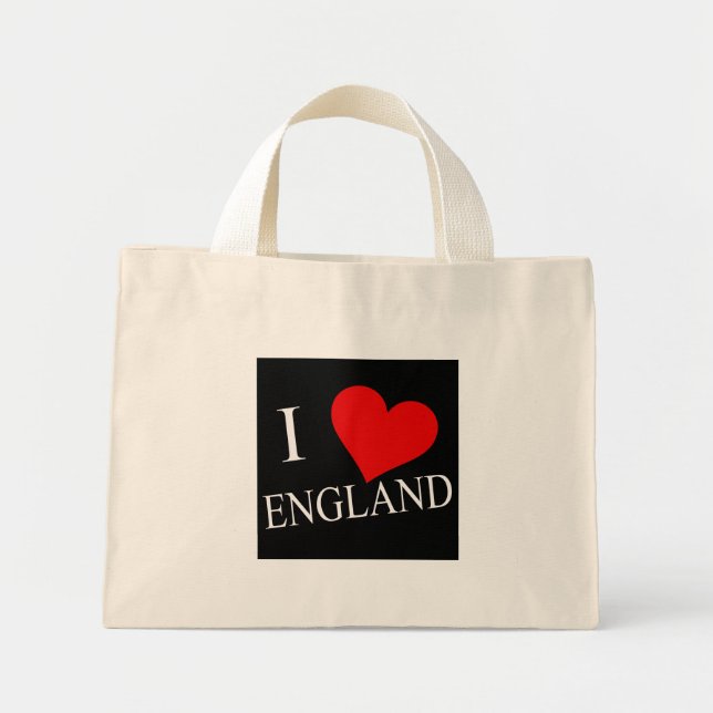 Jag Heart England watt Mini Tygkasse (Framsidan)