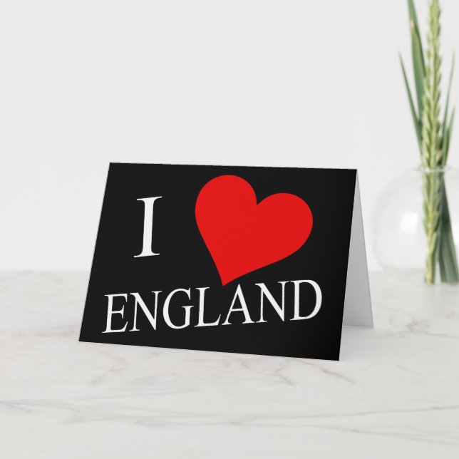 Jag Heart England wt gcent Kort (Framsida)