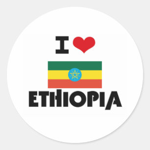 JAG HEART ETHIOPIA RUNT KLISTERMÄRKE