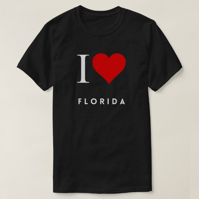 Jag Heart Florida blk Manar T Shirt (Design framsida)