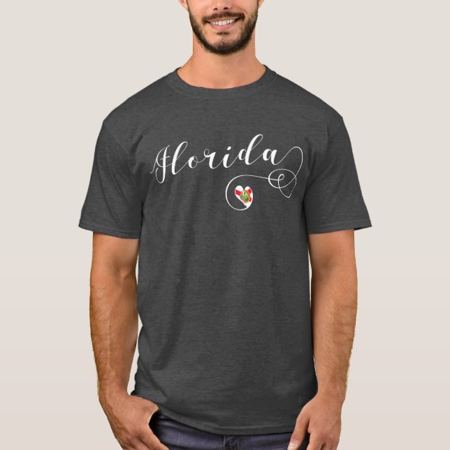 Jag Heart Florida, Floridian, Miami T Shirt (Framsida)