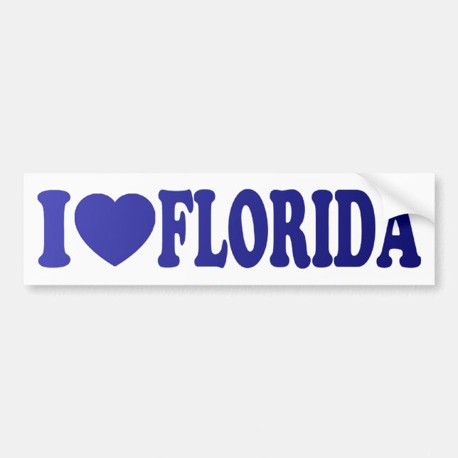 Jag Heart Florida in Blue - Sticker Bildekal (Framsidan)