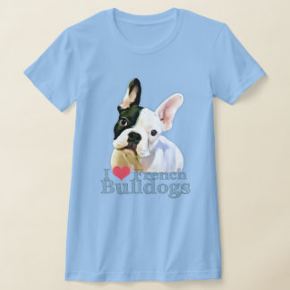 Jag Heart Fransk Bulldog T-shirt