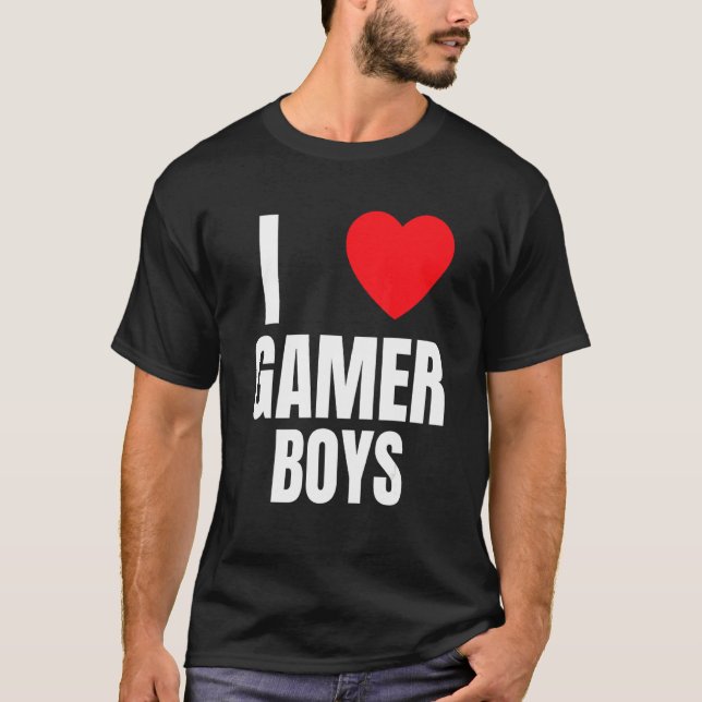 Jag Heart Gamer Boys I Kärlek Gamer Boys 5 T Shirt (Framsida)