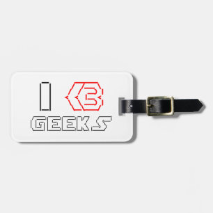 JAG Heart Geeks ASCII ART Bagagebricka
