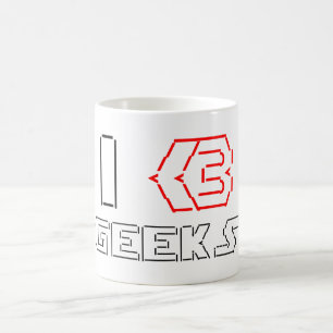 JAG Heart Geeks ASCII ART Kaffemugg