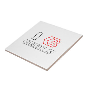 JAG Heart Geeks ASCII ART Kakelplatta