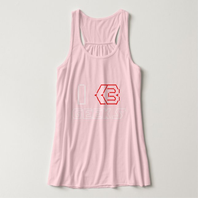 JAG Heart Geeks ASCII ART Linne Med Racerback (Design framsida)