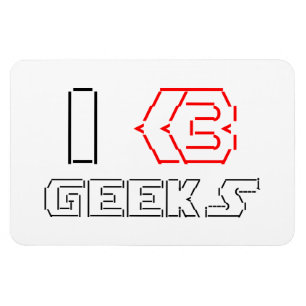 JAG Heart Geeks ASCII ART Magnet