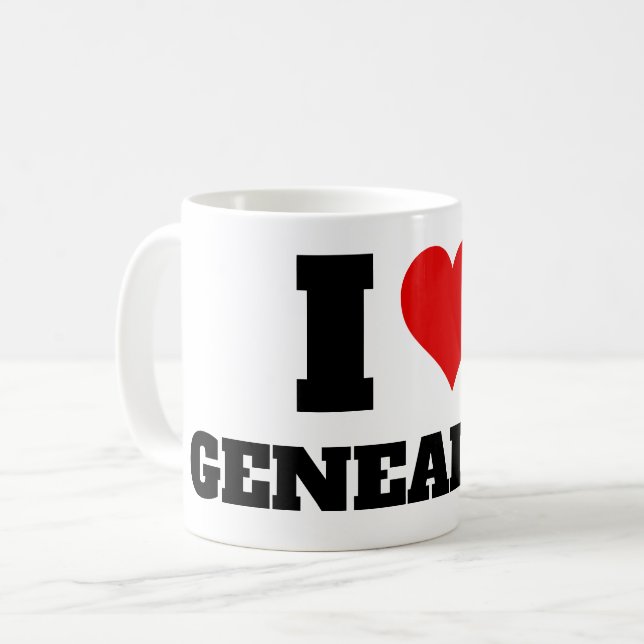 JAG HEART GENEALOGY Mugg (Framsida vänster)