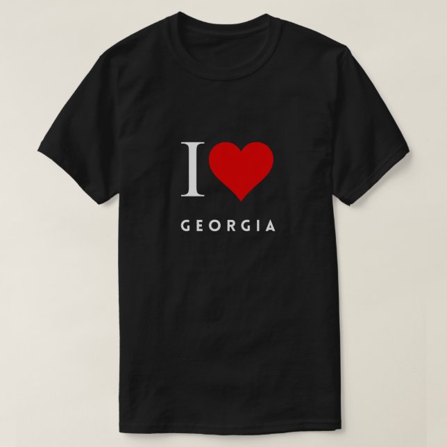 Jag Heart Georgia blk Manar T Shirt (Design framsida)