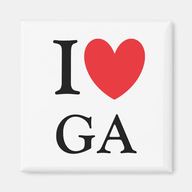 Jag Heart Georgia Magnet (Framsidan)