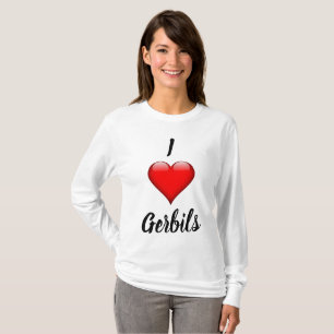 Jag Heart Gerbils Shirt Tee Shirt