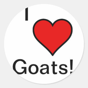 JAG HEART GOATS RUNT KLISTERMÄRKE