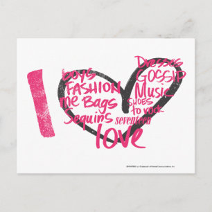 Jag Heart Graffiti Magenta Vykort
