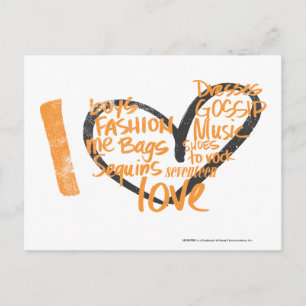 Jag Heart Graffiti Orange Vykort