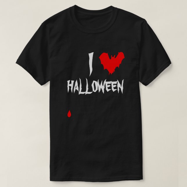 Jag Heart Halloween-anpassadet är unikt Tee (Design framsida)