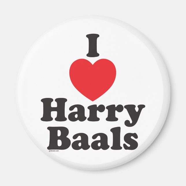 Jag "Heart" Harry Baals Magnet (Framsidan)