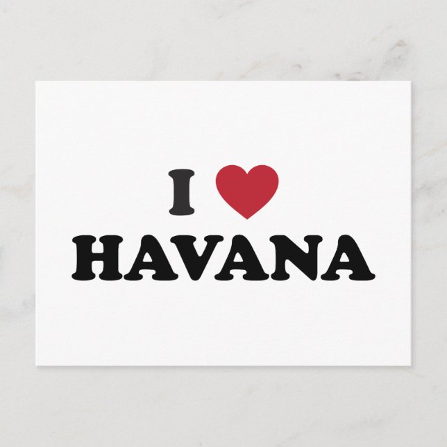 Jag Heart Havana Kuba Vykort (Framsida)
